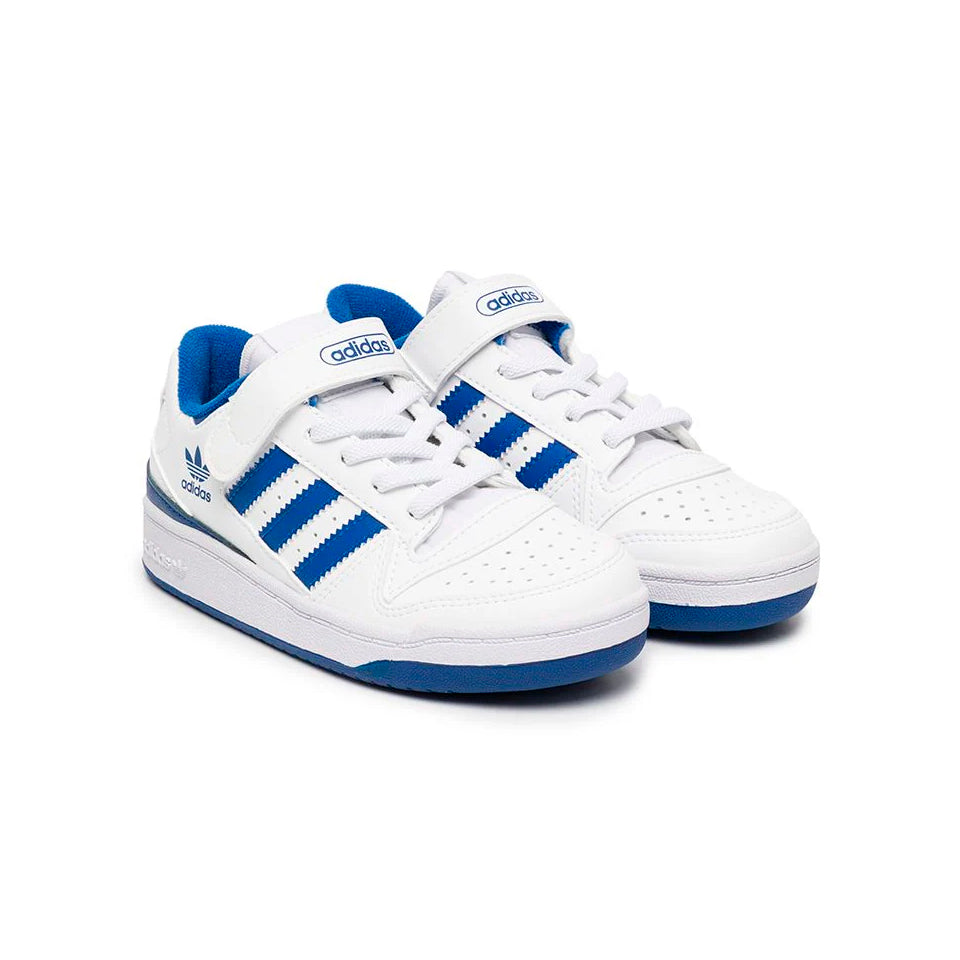 Adidas Forum Low Bambini Bianche e Blu Reale Sneakers