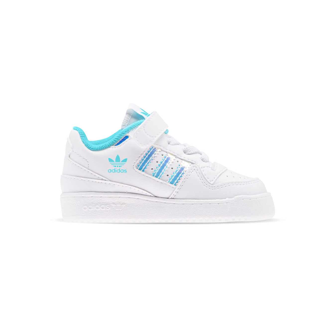 Adidas Forum Low Bambina Bianche con Dettagli Iridescenti