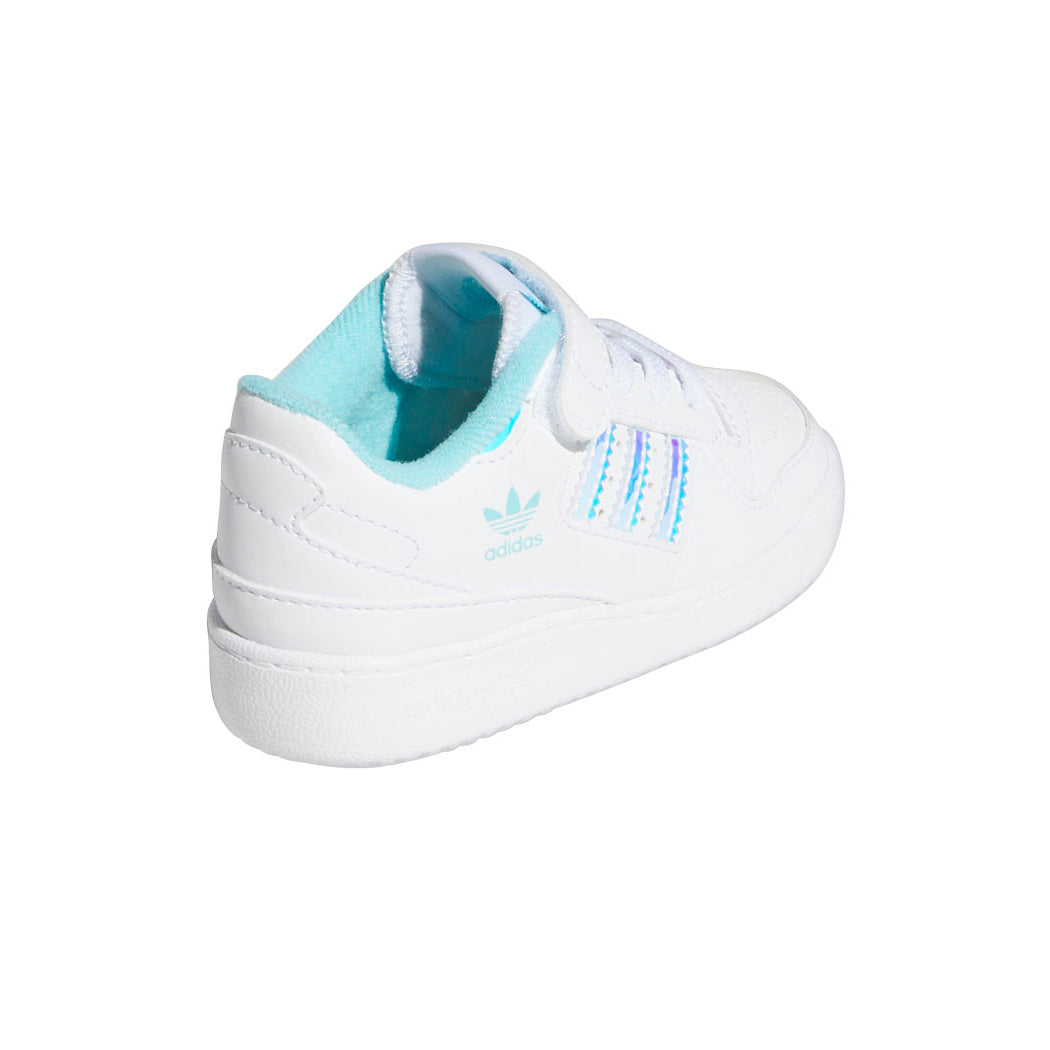 Adidas Forum Low Bambina Bianche con Dettagli Iridescenti