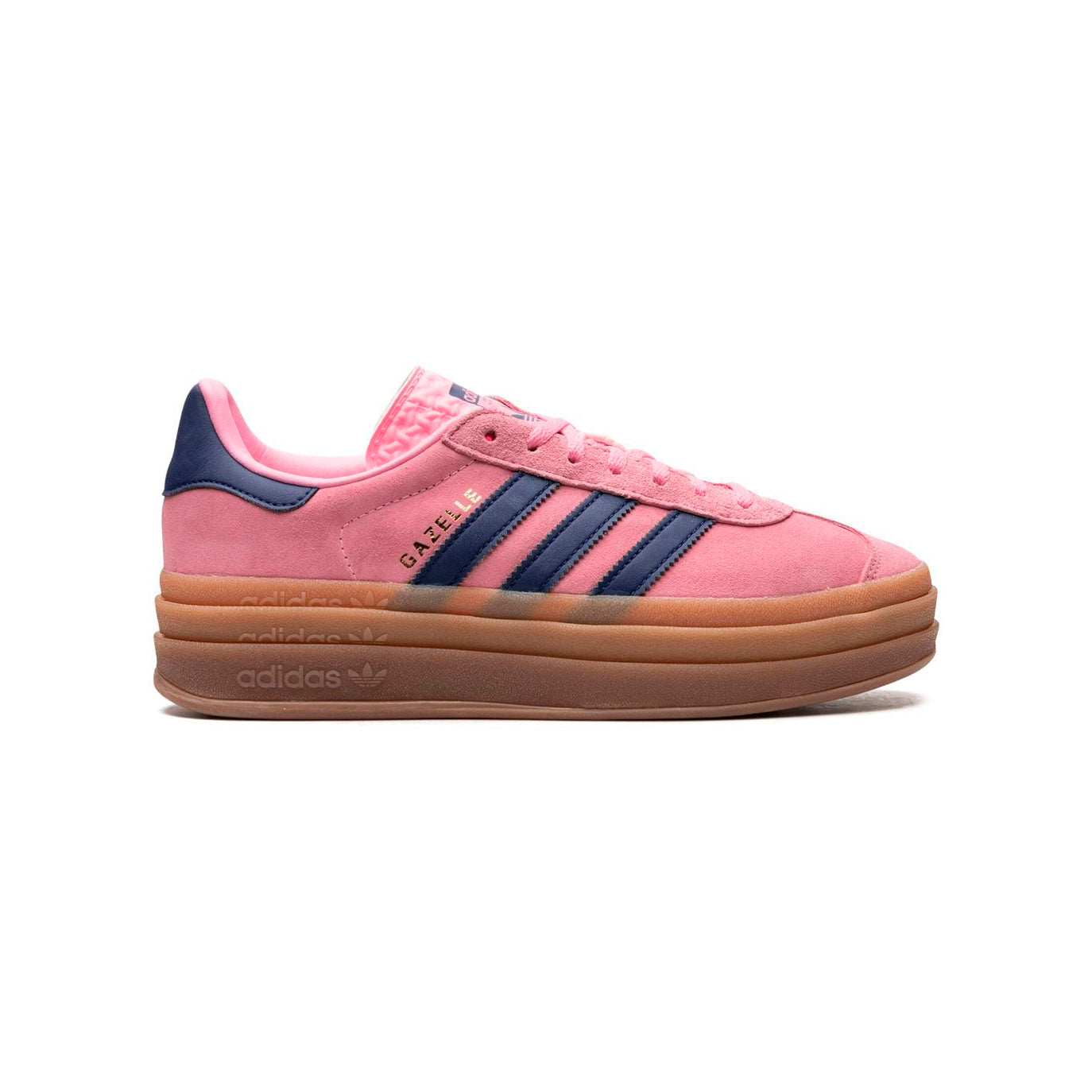 Adidas Gazelle Bold Scarpe Rosa con Dettagli Blu Navy Donna Platform