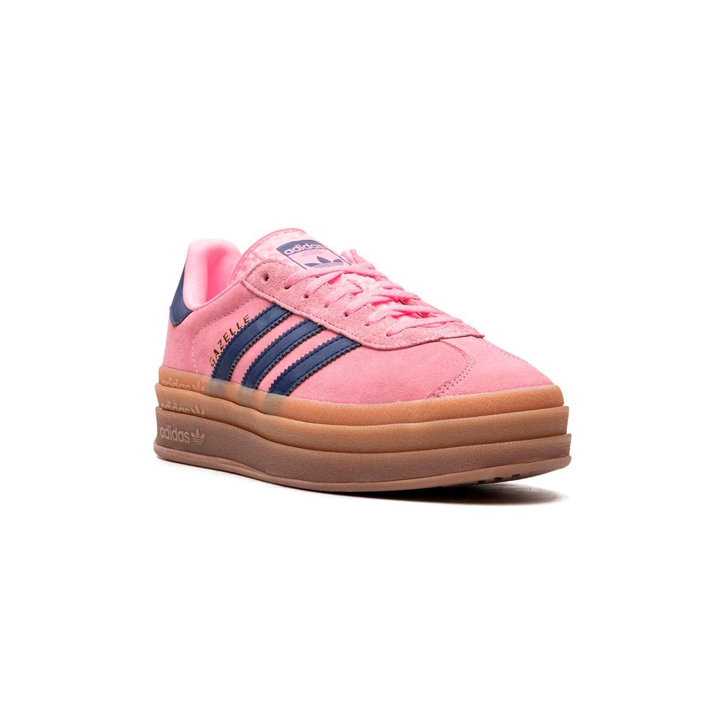 Adidas Gazelle Bold Scarpe Rosa con Dettagli Blu Navy Donna Platform