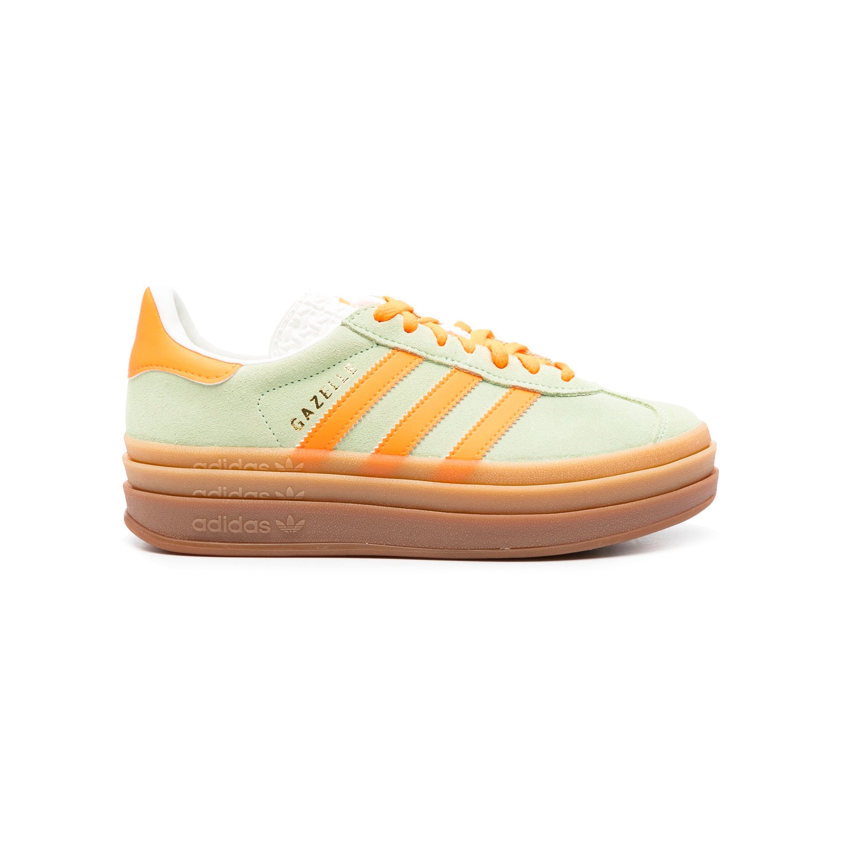 Adidas Gazelle Bold Scarpe Verde Chiaro e Arancione Donna Retro