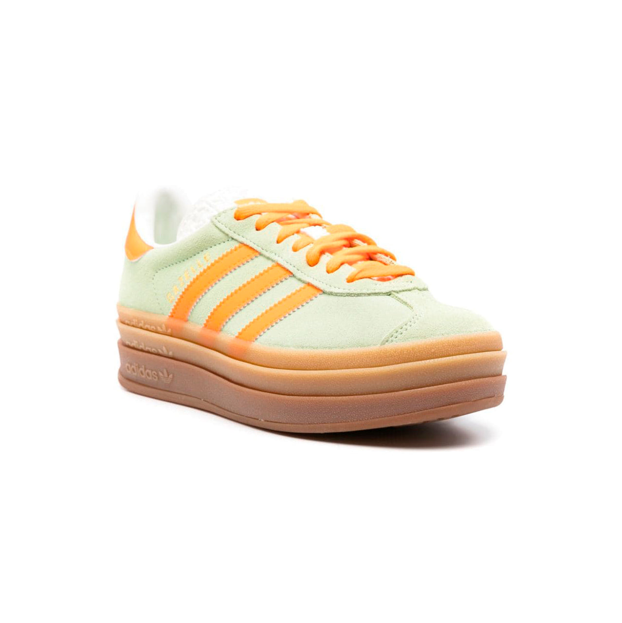 Adidas Gazelle Bold Scarpe Verde Chiaro e Arancione Donna Retro