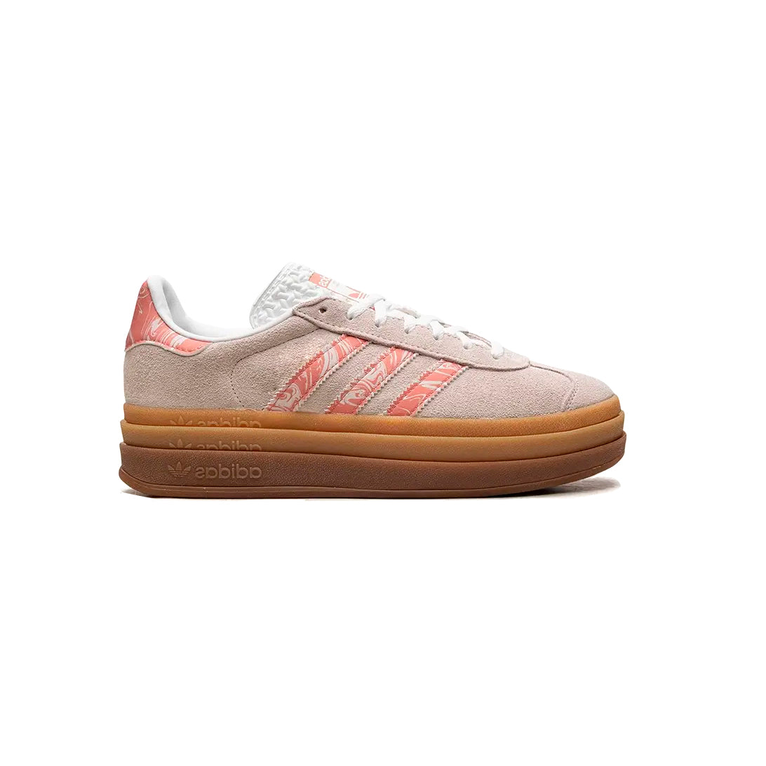 Adidas Gazelle Bold Scarpe Beige con Dettagli Rosa Donna Platform Gum