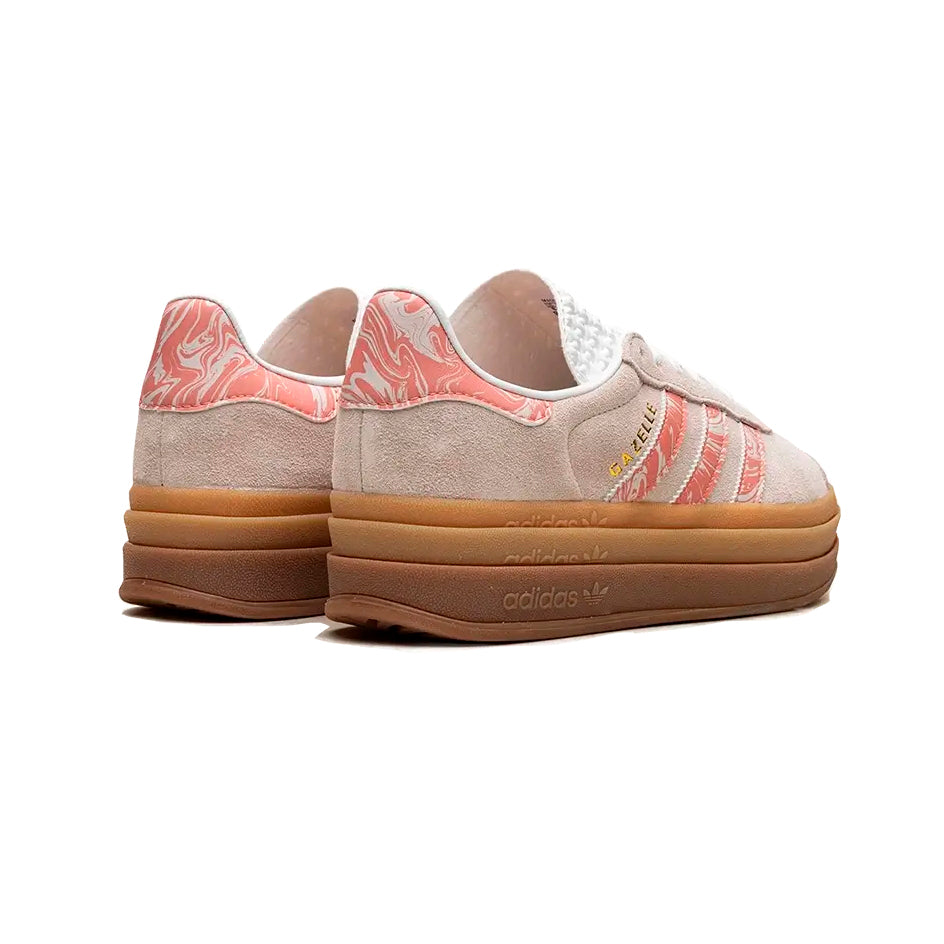 Adidas Gazelle Bold Scarpe Beige con Dettagli Rosa Donna Platform Gum