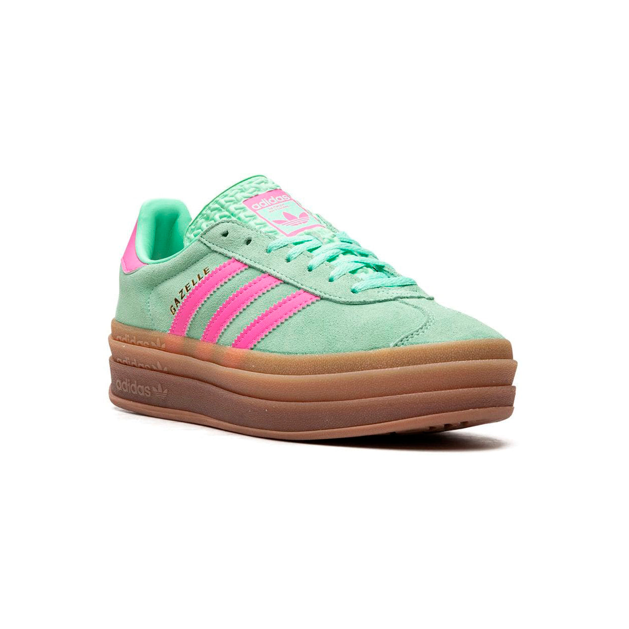 Adidas Gazelle Bold Scarpe Verde Menta con Dettagli Rosa Donna Platform