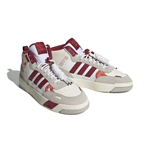 Adidas Post Up Scarpe Bianche e Bordeaux Uomo Stile Basket Retrò