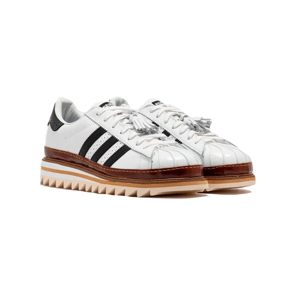 Adidas Superstar x Clot Scarpe Bianche con Suola Seghettata Uomo Design Unico