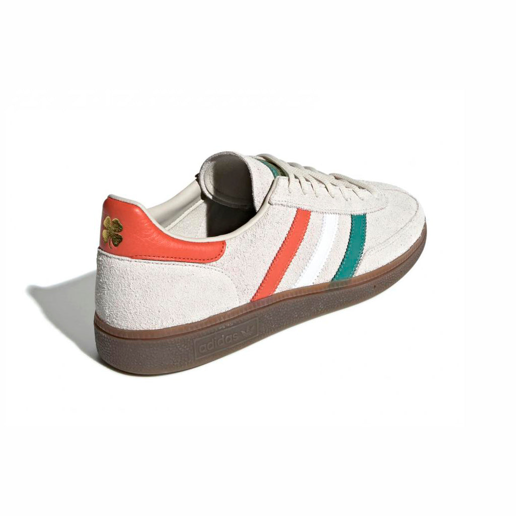 Adidas Handball Spezial Scarpe Beige con Dettagli Verde e Arancione Uomo Retro