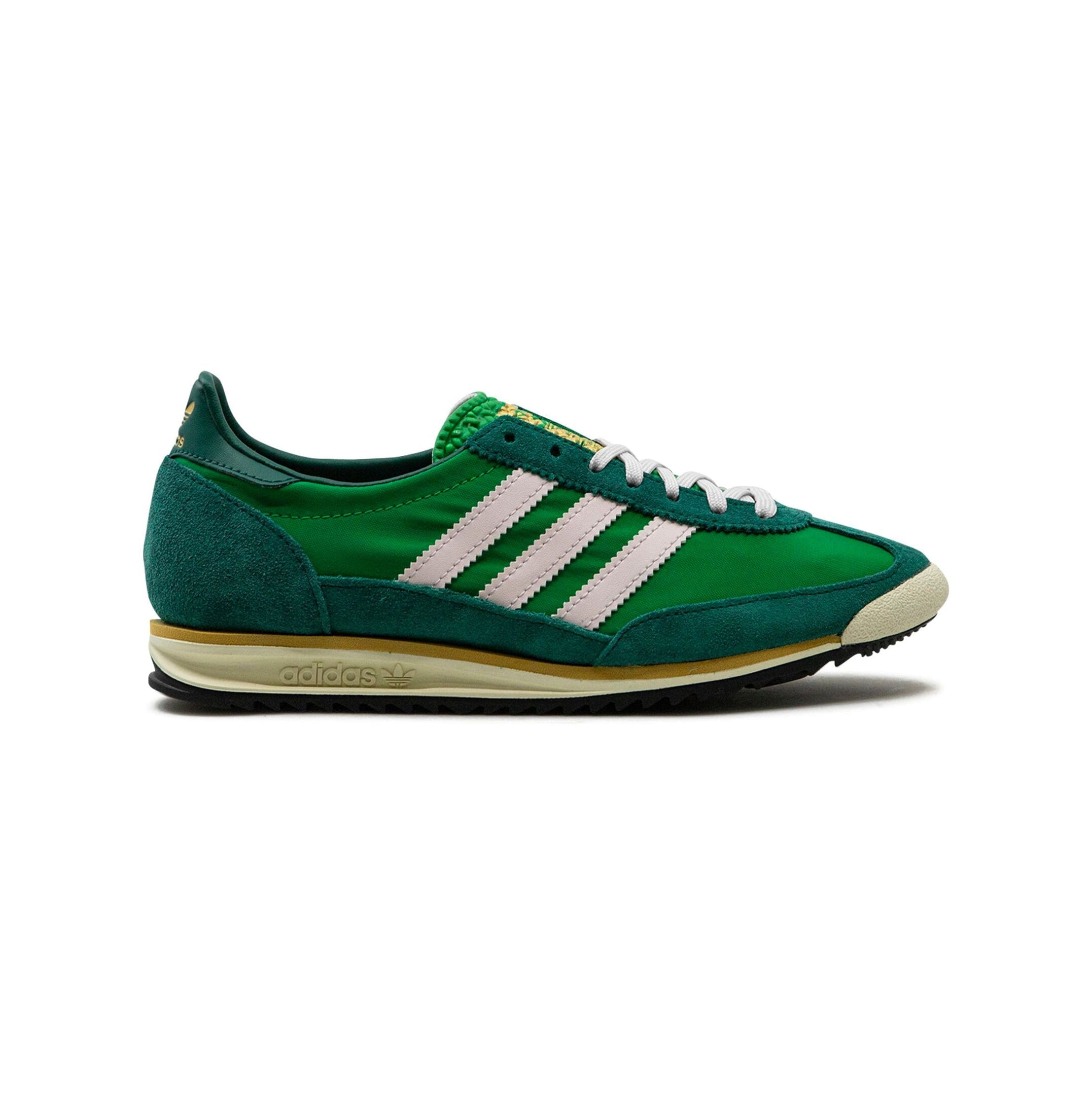 Adidas SL 72 Scarpe Verde Collegiale con Strisce Bianche Uomo Retro