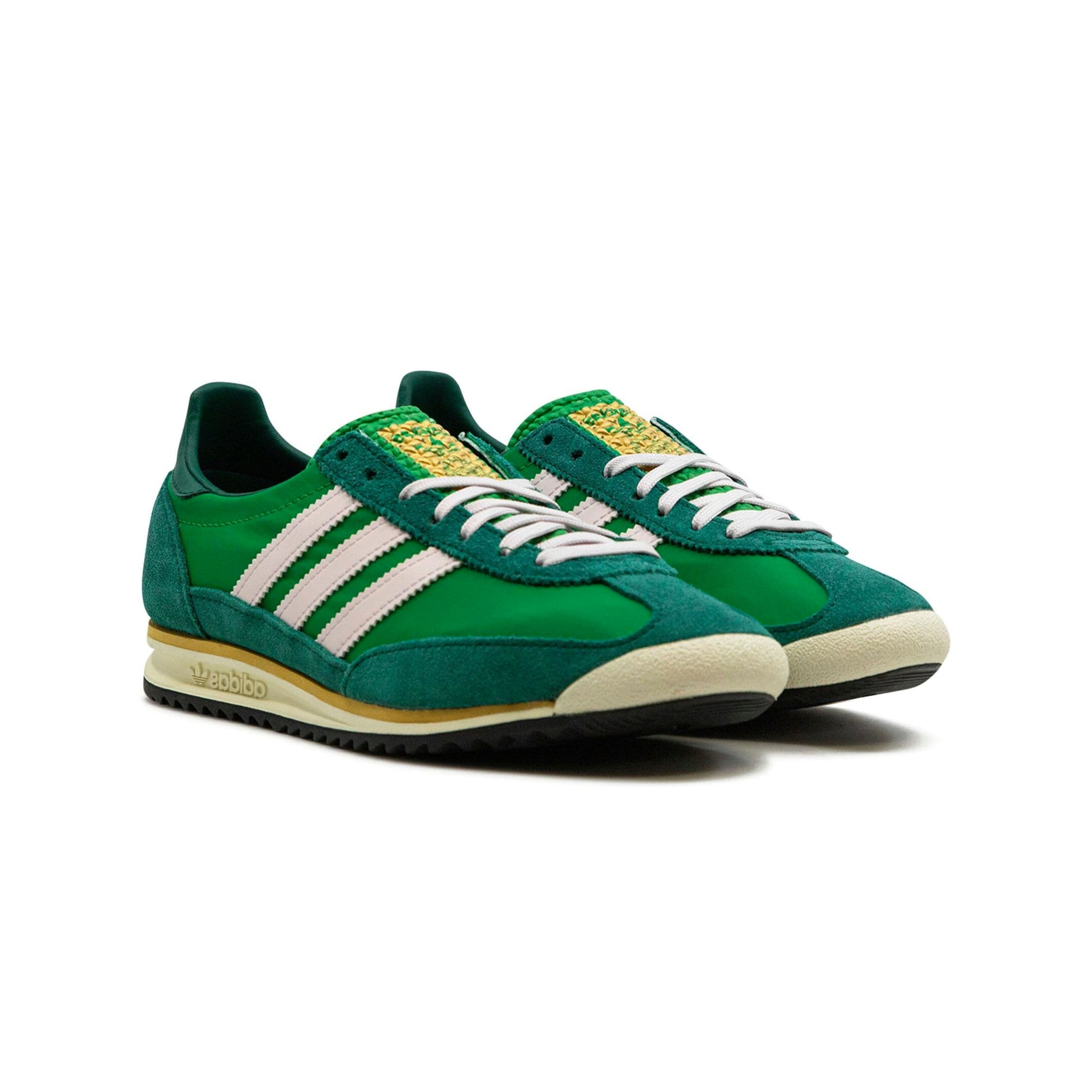 Adidas SL 72 Scarpe Verde Collegiale con Strisce Bianche Uomo Retro