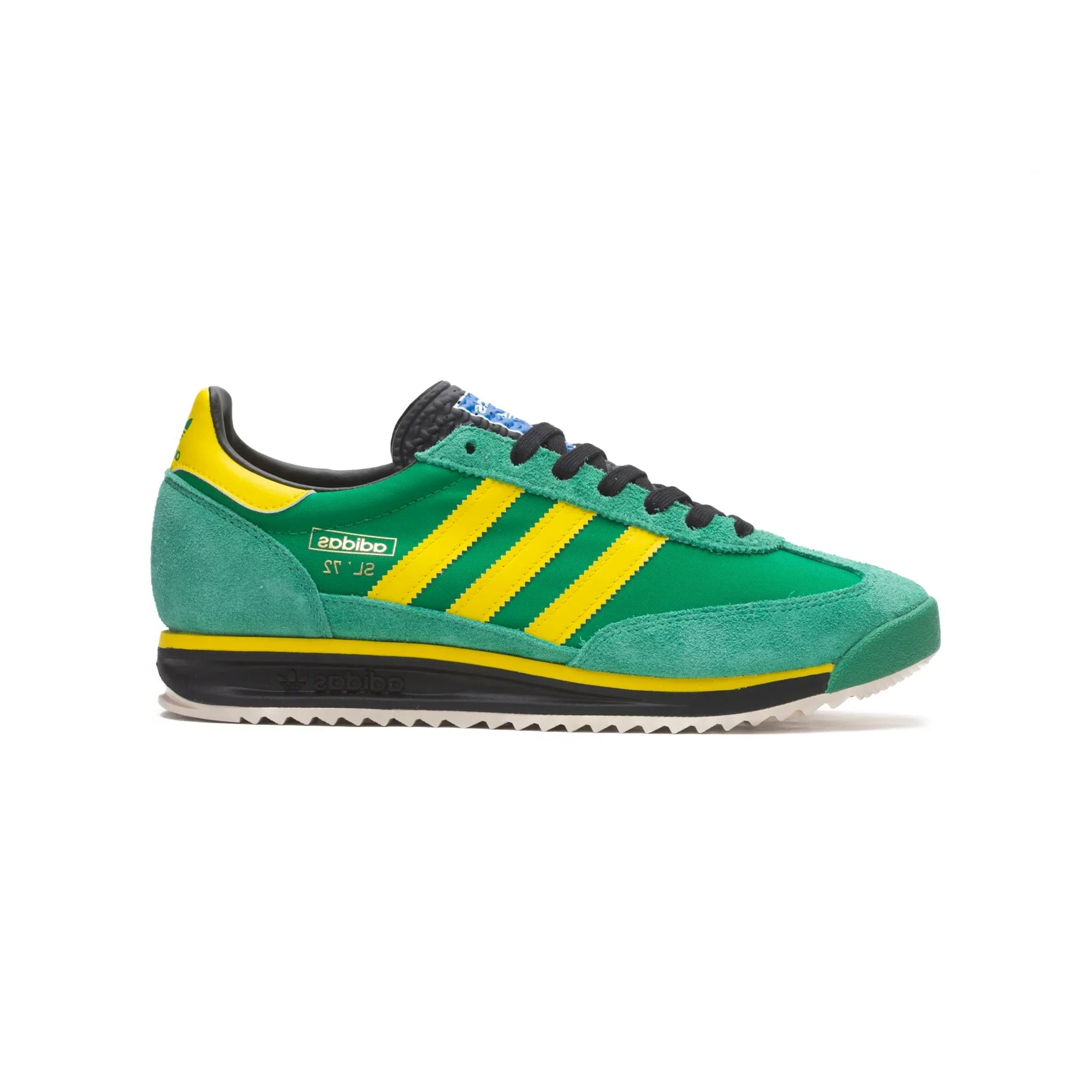 Adidas SL 72 Scarpe Verde con Strisce Gialle Uomo Vintage Retro