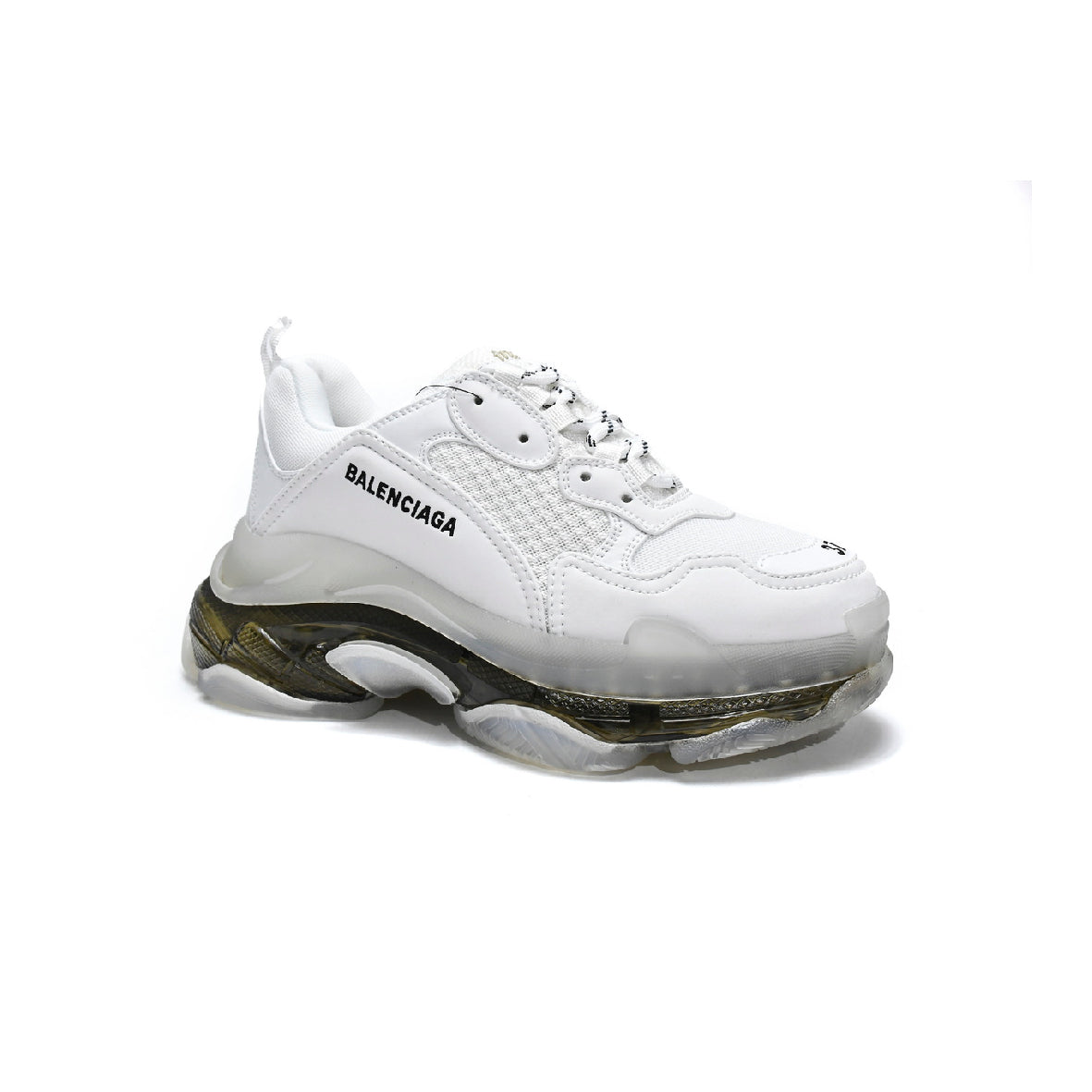 Balenciaga Triple S Sneakers Bianche con Suola Trasparente Air Uomo Donna